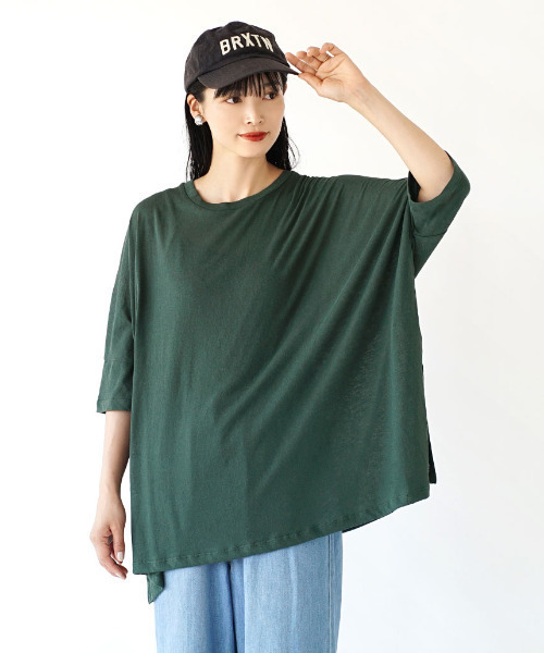 「e-zakkamania stores」 長袖カットソー フリー ダークグリーン レディース_画像9