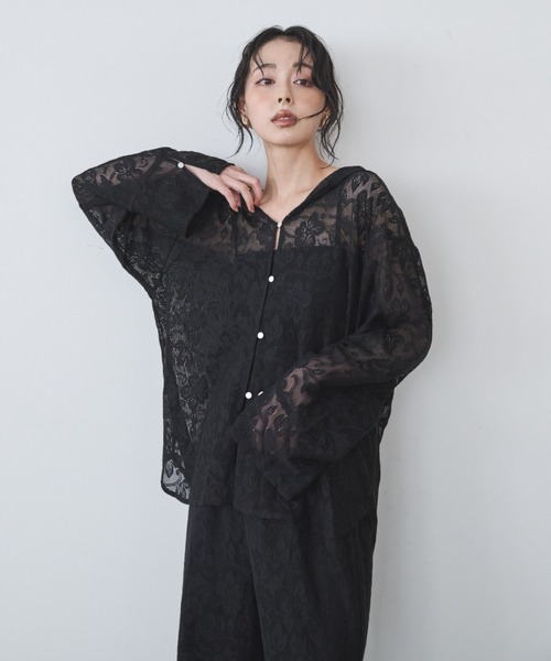 パーカー レースフーディーシャツ レディース : ZOZOTOWN Yahoo!店