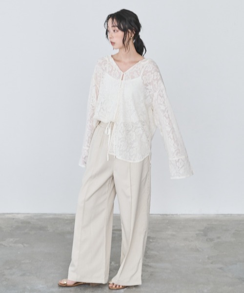 パーカー レースフーディーシャツ レディース : ZOZOTOWN Yahoo!店