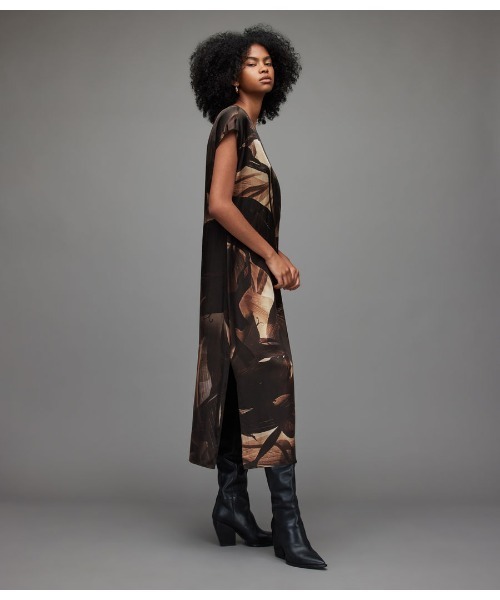 「ALLSAINTS」 半袖ワンピース 10 ブラック レディース_画像7
