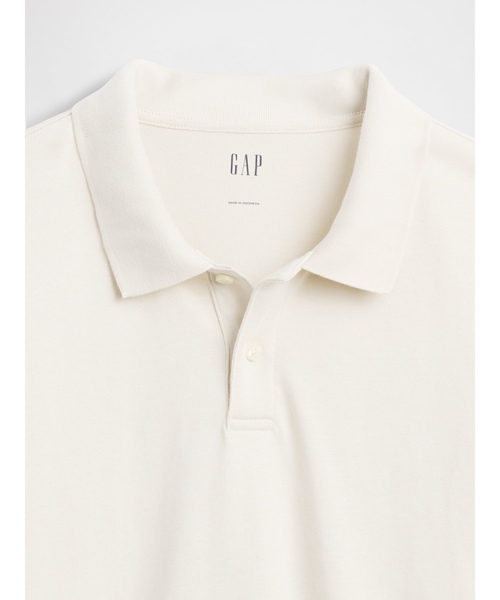 「GAP」 長袖ポロシャツ X-SMALL ベージュ メンズ_画像4