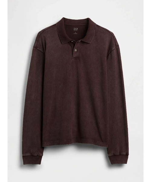 「GAP」 長袖ポロシャツ X-SMALL ベージュ メンズ_画像7
