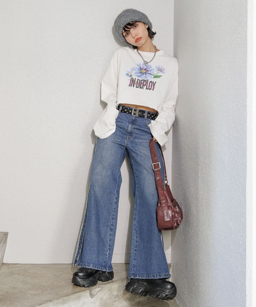 「PAGEBOY」 デニムパンツ MEDIUM ブルー レディース_画像2