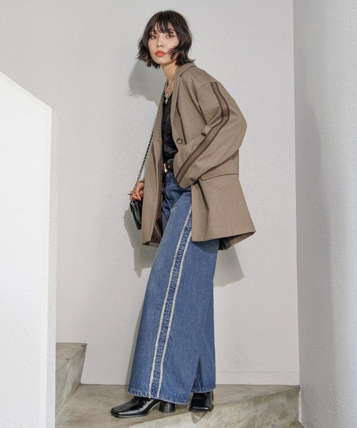 「PAGEBOY」 デニムパンツ MEDIUM ブルー レディース_画像4
