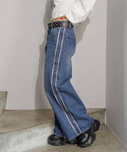 「PAGEBOY」 デニムパンツ MEDIUM ブルー レディース_画像6