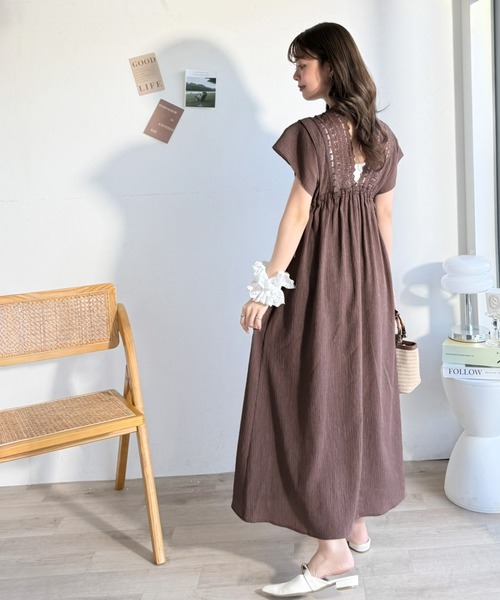 「mily bilet」 半袖ワンピース X-LARGE オフホワイト レディース_画像8