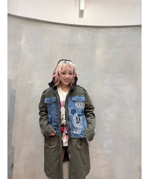 Desigual（デシグアル） モッズコート コート Disney Denim-Panel 