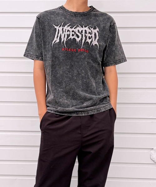 BAYBLO tシャツ (SF) edakka コットン100% 刺繍 韓国ストリート Y2K T