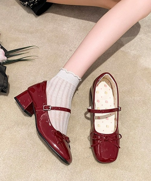 エナメル パンプス 赤（パンプス）｜シューズ | ファッション の商品