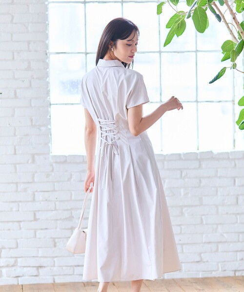 「Feroux」 シャツワンピース SMALL ブルー レディース_画像3