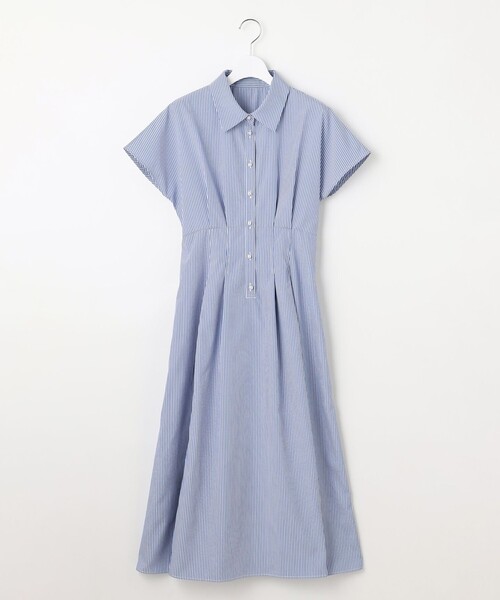 「Feroux」 シャツワンピース SMALL ブルー レディース_画像4