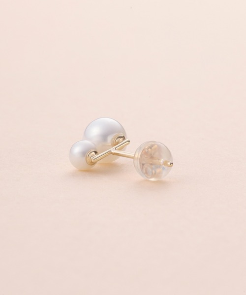 パール ピアス K10 ツインパールピアス レディース メンズ : ZOZOTOWN
