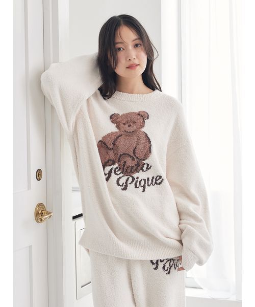 【gelato pique】ベビモコベアさがらプルオーバー＆ロングパンツセット gelato pique（ジェラートピケ） パジャマ ルームウェア 「ONLINE限定
