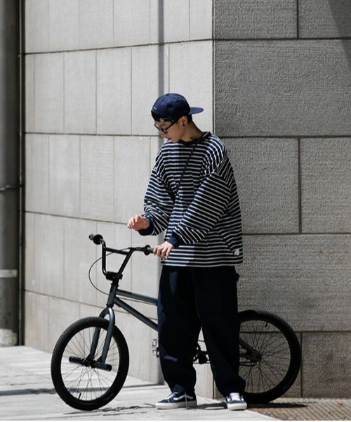 「NOWLE」 長袖Tシャツ MEDIUM ネイビー メンズ_画像3