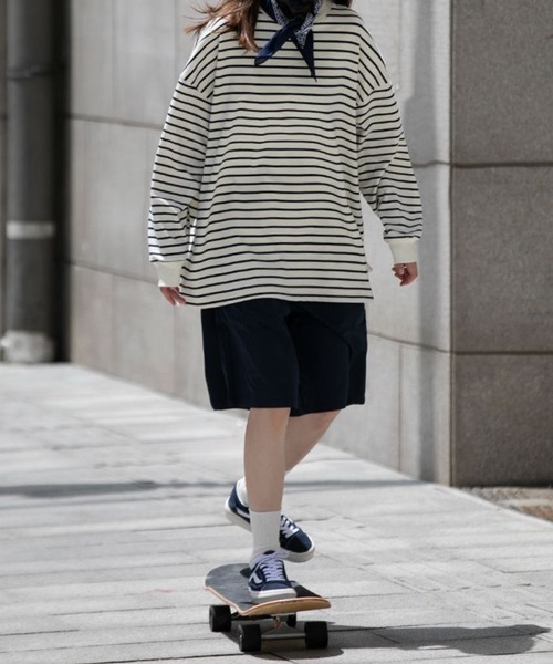 「NOWLE」 長袖Tシャツ MEDIUM ネイビー メンズ_画像6