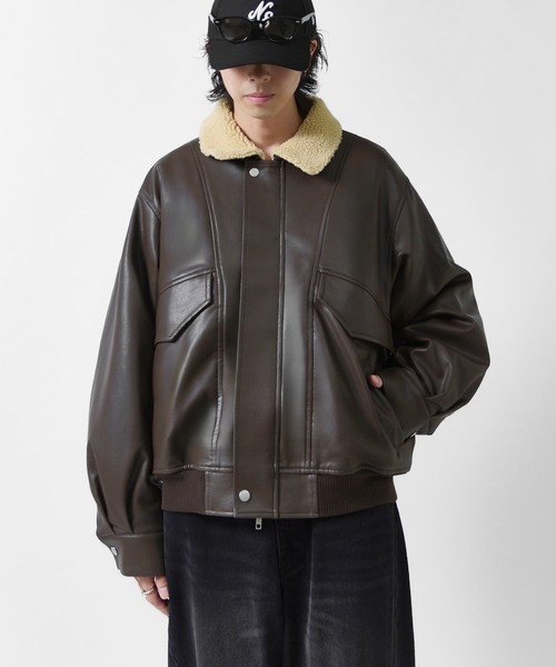 Lui's（ルイス） ブルゾン アウター 「Neucon」SHERPA COLLAR VOLUME A