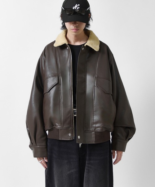 Lui's（ルイス） ブルゾン アウター 「Neucon」SHERPA COLLAR VOLUME A