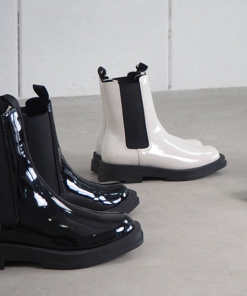 定価2.9万　Daniella ＆ GEMMA 雨天兼用　レインサイドゴアブーツ Daniella&GEMMA（ダニエラアンドジェマ） ブーツ レイン対応 エナメル