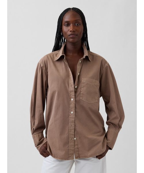 GAP（ギャップ） ブラウス シャツ オーガニックコットン ビッグシャツ