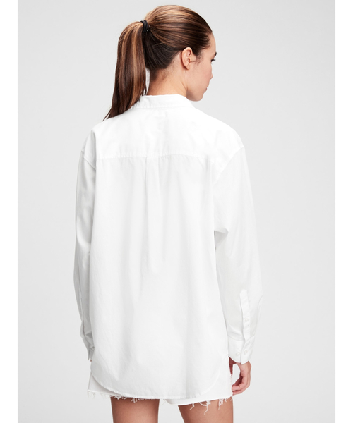 GAP ブラウス シャツ オーガニックコットン ビッグシャツ
