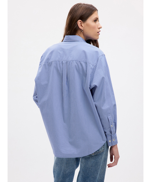 GAP ブラウス シャツ オーガニックコットン ビッグシャツ
