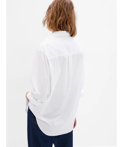 GAP ブラウス シャツ オーガニックコットン ビッグシャツ