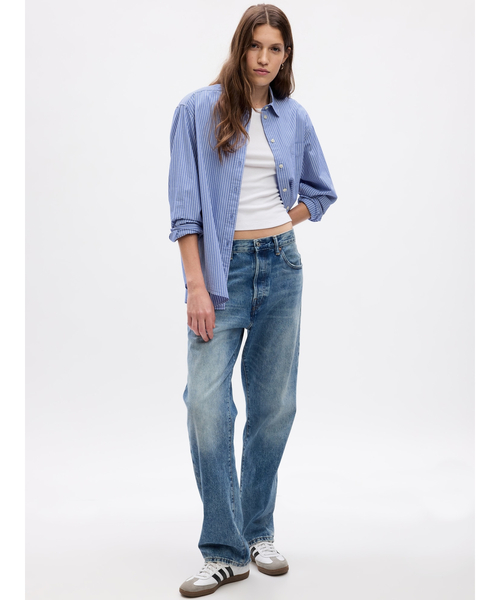 ブラウス シャツ オーガニックコットン ビッグシャツ レディース GAP ブラウス シャツ オーガニックコットン ビッグシャツ