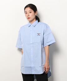 ブラウス シャツ 「WEB＆限定」ワイド オックスフォード 半袖シャツ/ S/S WIDE OXFORD SHIRT レディース メンズ AVIREX ブラウス シャツ 「WEB＆DEPOT限定」ワイド