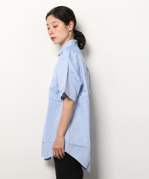 ブラウス シャツ 「WEB＆限定」ワイド オックスフォード 半袖シャツ/ S/S WIDE OXFORD SHIRT レディース メンズ WEB&DEPOT限定】ワイド オックスフォード 半袖シャツ/ S/S WIDE