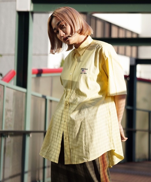 boohoo PLUS リネンシャツ & パンツ★関税/送料込 セール】リネンブレンドシャツ＜セットアップ対応＞（シャツ