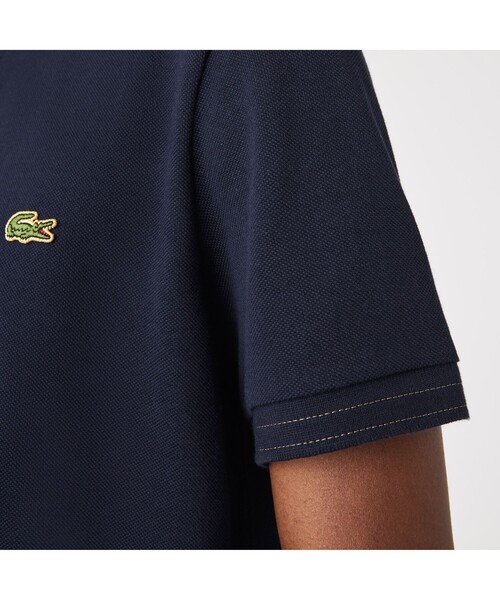 LACOSTE ポロシャツ ゴールドステッチエンブレムポロシャツ