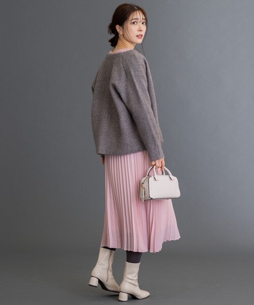 組曲（KUMIKYOKU） カーディガン 「洗える」ラメラクーンプレー