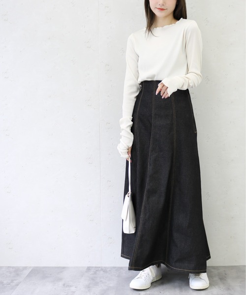 デニムフレアスカート /Denim Flare Skirt | FICTION TOKYO O