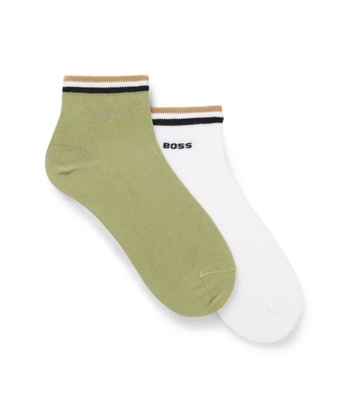 BOSS（HUGO BOSS） 靴下 2パック コットンブレンド シグネチャー