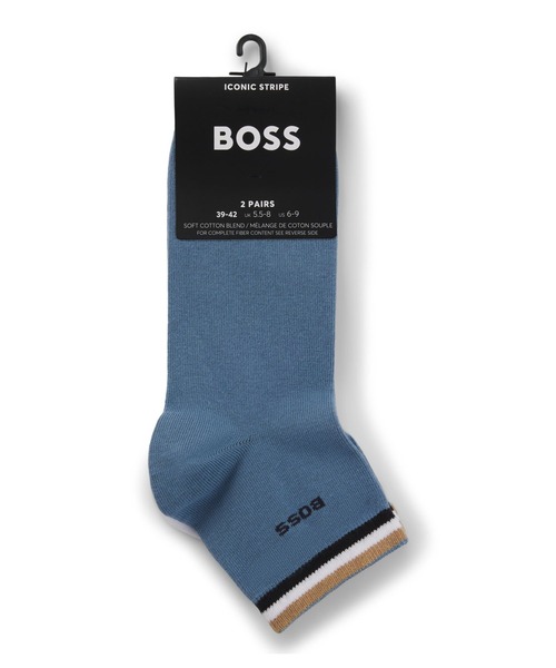 BOSS（HUGO BOSS） 靴下 2パック コットンブレンド シグネチャー
