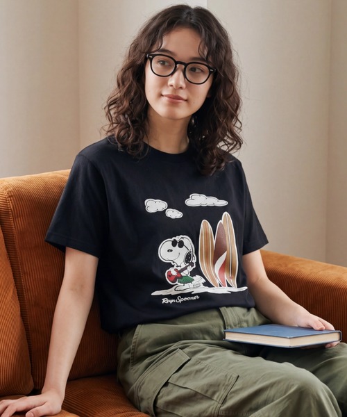 PEANUTS tシャツ 半袖 「T18」「PEANUTS/ピーナッツ」UKULELE SNOOPY