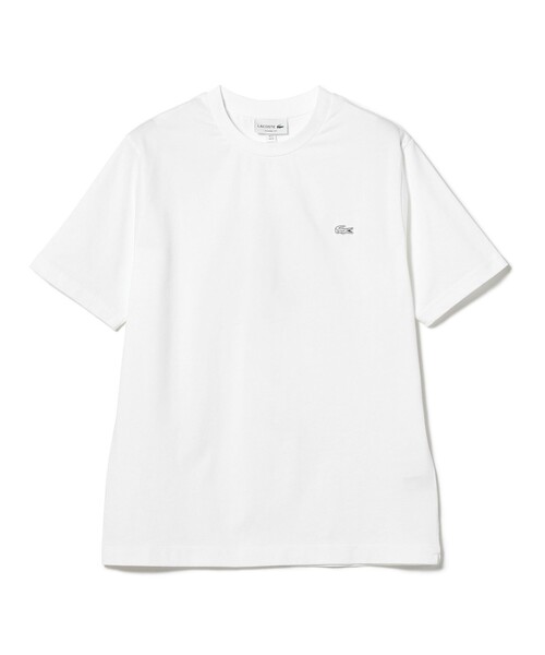 【新品】LACOSTE×BEAMS 別注 クルーネック Tシャツ ホワイト L LACOSTE（ラコステ） tシャツ LACOSTE / クルーネック Tシャツ メンズ