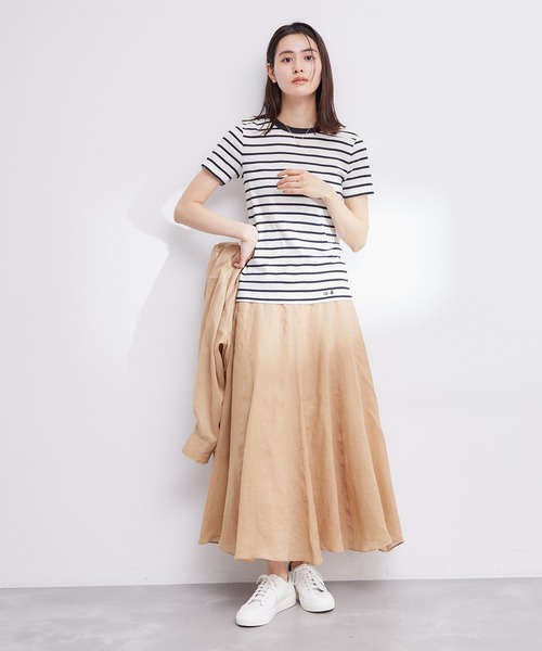 ROPE'（ロペ） tシャツ 「PETIT BATEAU（プチバトー）×ROPE'」ラウンド