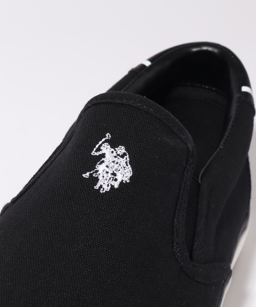 レディース スリッポン 「U.S. POLO ASSN./ユーエスポロアッスン」ワンポイントポニー刺繍 キャンバス スリッポン｜zozo｜20