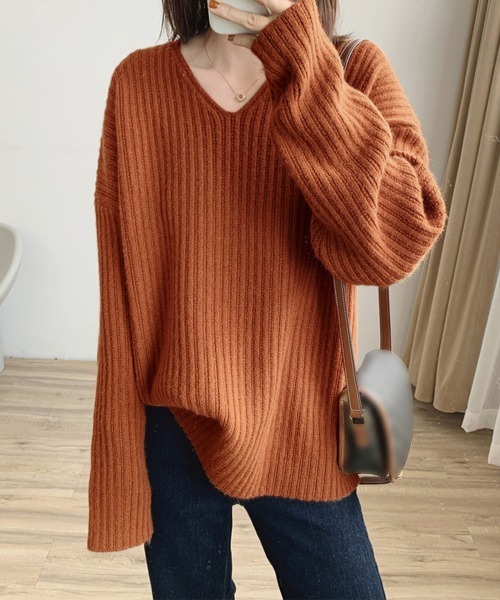 miniministore ニット セーター リブ ニットトップス春秋冬ニット 
