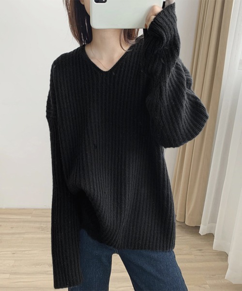miniministore ニット セーター リブ ニットトップス春秋冬