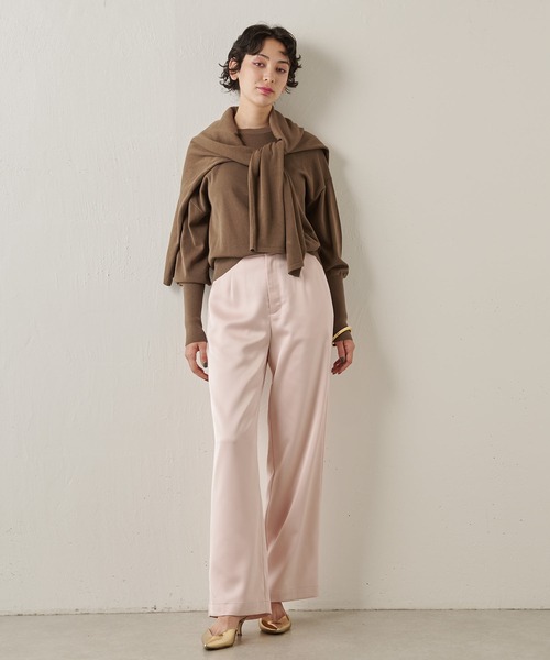 THE PAUSE パンツ スラックス 「THE PAUSE」サテンスラックス