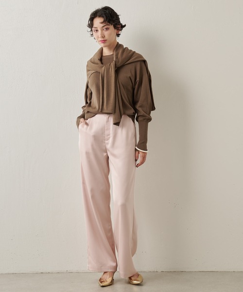 THE PAUSE パンツ スラックス 「THE PAUSE」サテンスラックス