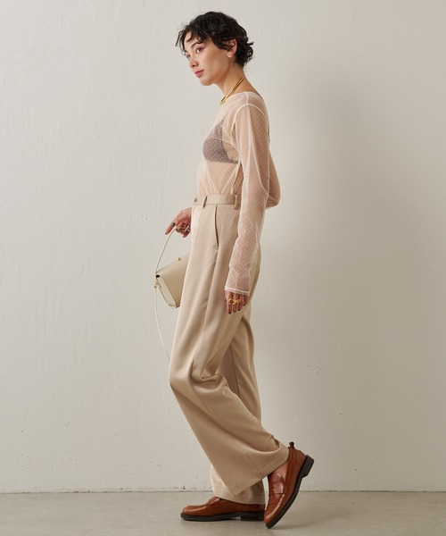 THE PAUSE パンツ スラックス 「THE PAUSE」サテンスラックス