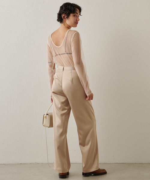 THE PAUSE パンツ スラックス 「THE PAUSE」サテンスラックス