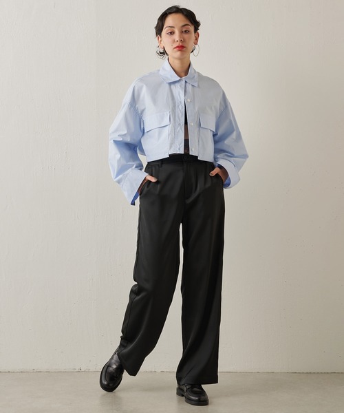 THE PAUSE パンツ スラックス 「THE PAUSE」サテンスラックス