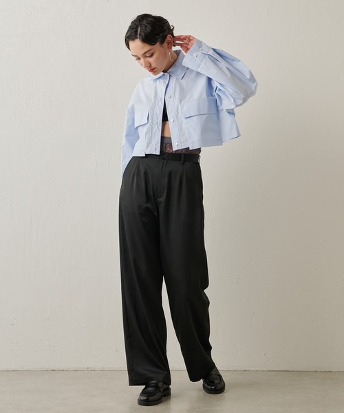 THE PAUSE パンツ スラックス 「THE PAUSE」サテンスラックス