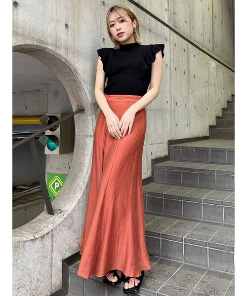 ニット セーター 2WAYラッフルリブニットトップス レディース MURUA ニット セーター 2WAYラッフルリブニット レディース