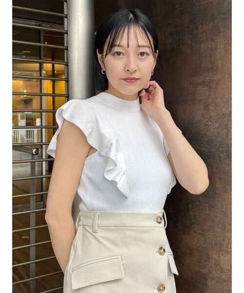 MURUA ニット セーター 2WAYラッフルリブニット レディース