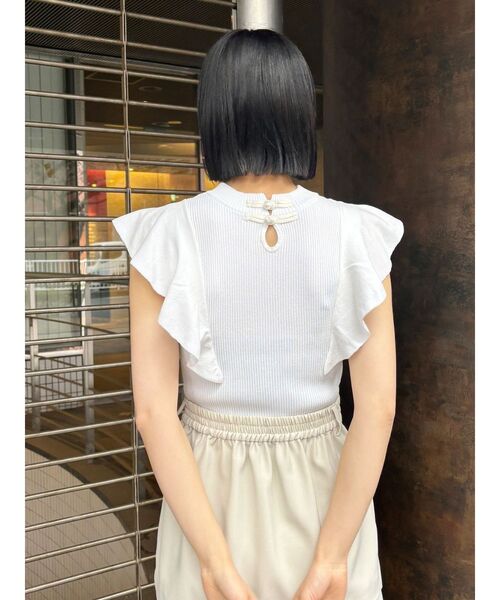 ニット セーター 2WAYラッフルリブニットトップス レディース MURUA ニット セーター 2WAYラッフルリブニット レディース